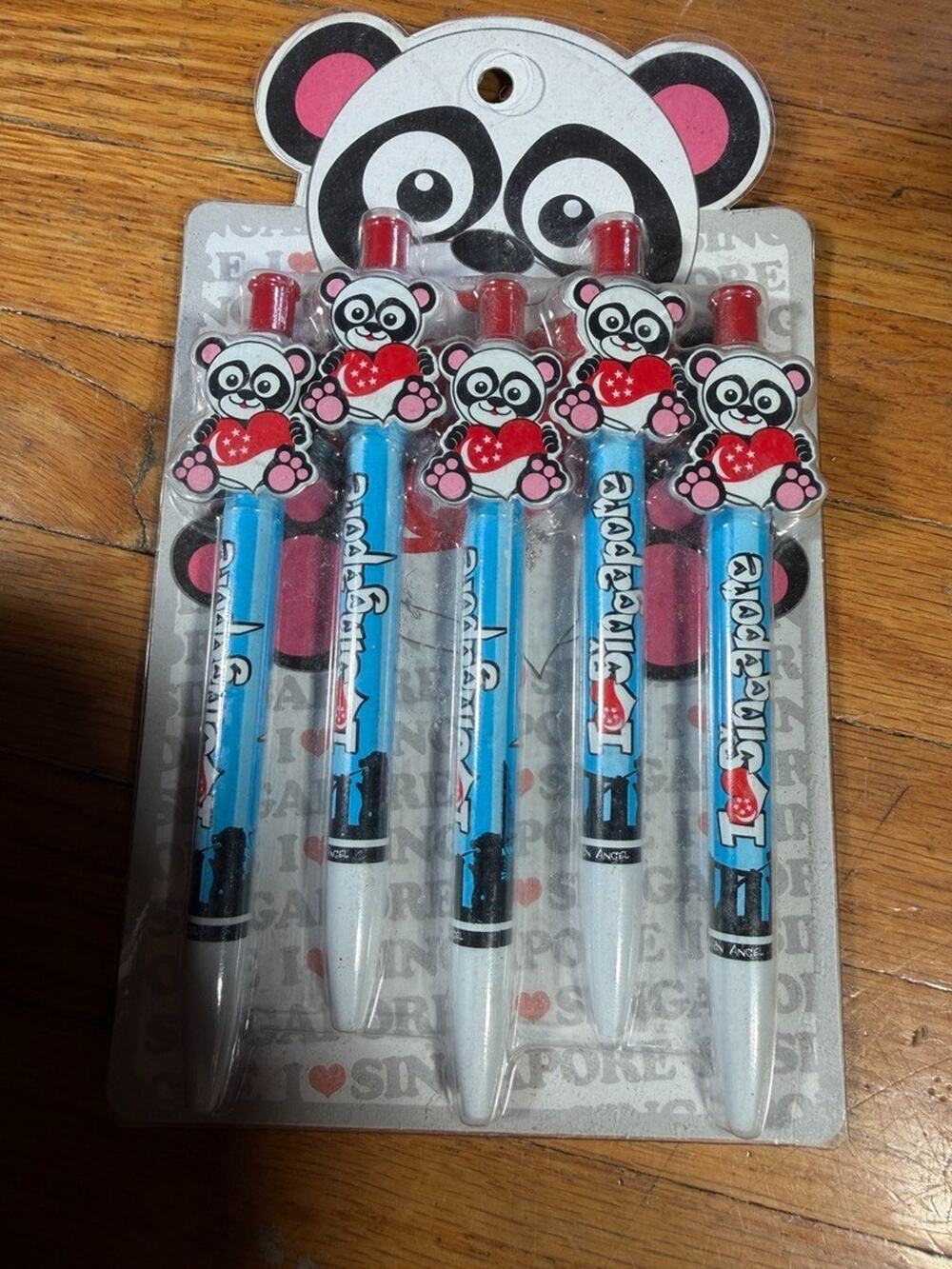 5 Guardian Angel I Love Singapore Panda Souvenir Pens Sealed Tourism Board